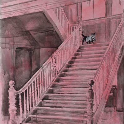 Catwalk im Treppenhaus